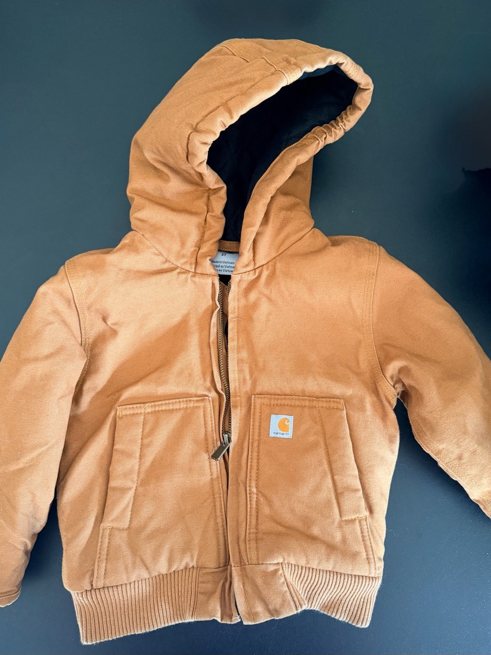 Carhartt Kids' Carhartt Brown Hooded Canvas Jacket